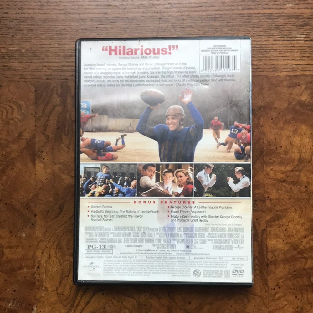 🍿3/$15🍿Leatherheads DVD, George Clooney, Renée Zellweger, and John Krasinski - Picture 3 of 3